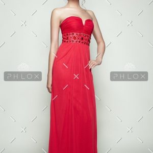 Red Bandeau Maxi Dress
