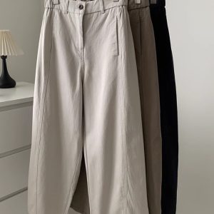 Women's High Waist Straight Wide Leg Cargo Pants Plus Size Fall 2025