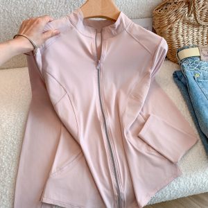 Women's Sun Protection Shirt 2026 Stand Collar Hoodless Yoga Jacket